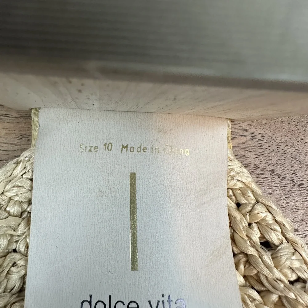 Womens Dolce Vita Zemmie Espadrille Knot Raffia Heel Slide Sandals Size 10 M EUC - Picture 8 of 8